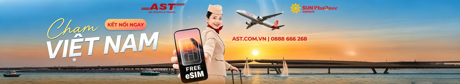 Sun PhuQuoc Airways tang esim du lich